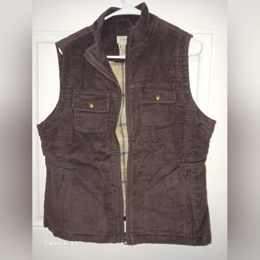 Vintage Ladies L.L. Bean Moleskin Vest Size Large